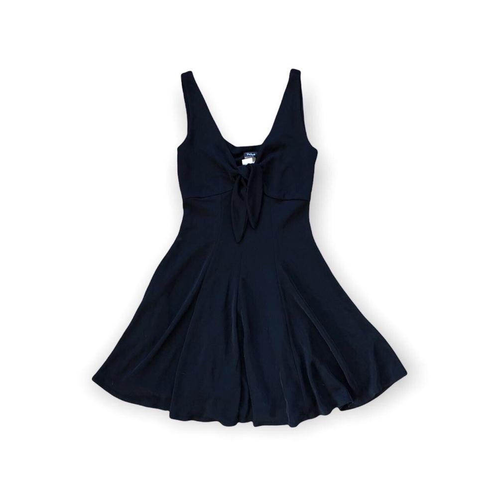 90s vintage black mini skater dress